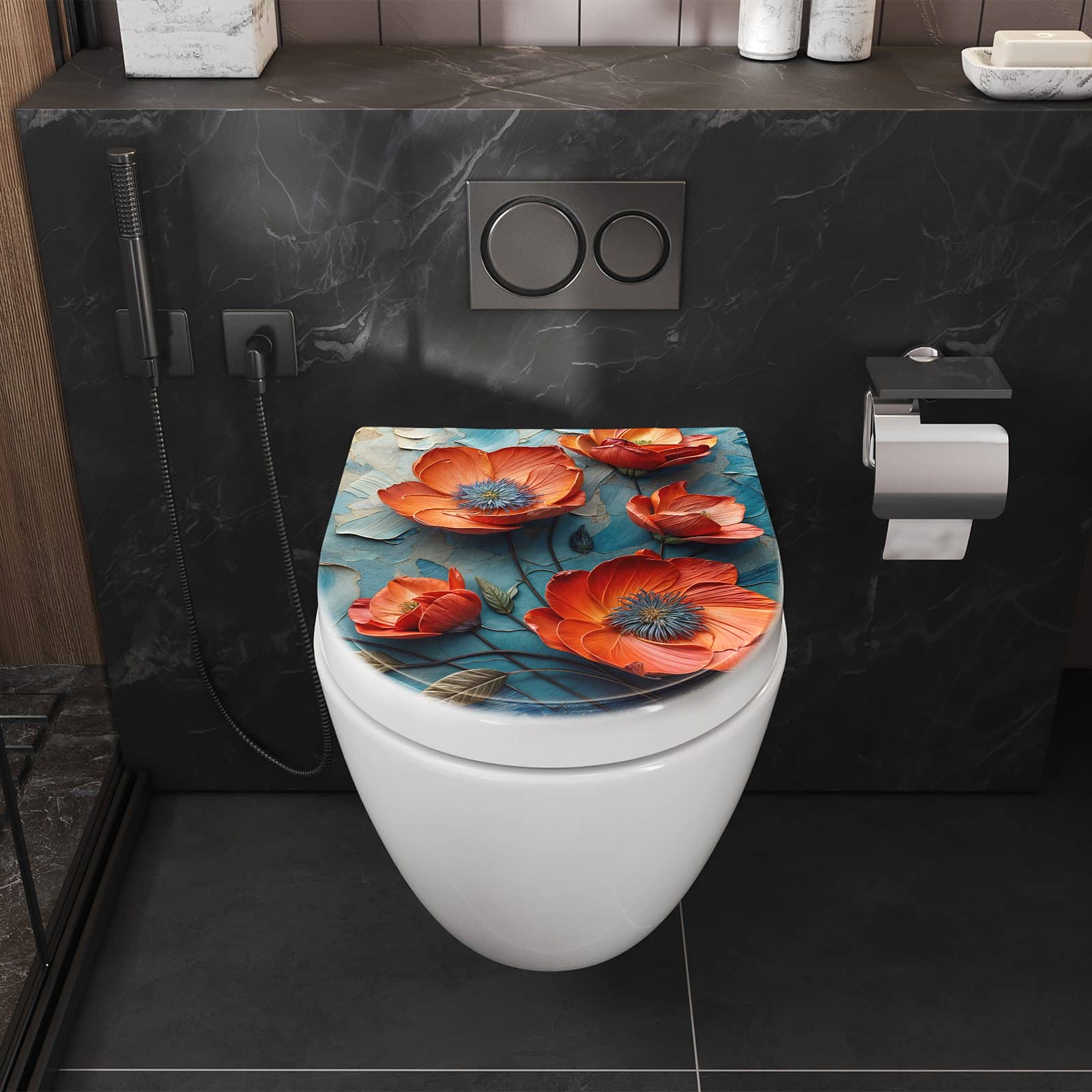 WC-Sitz mit Absenkautomatik Blumenmeer