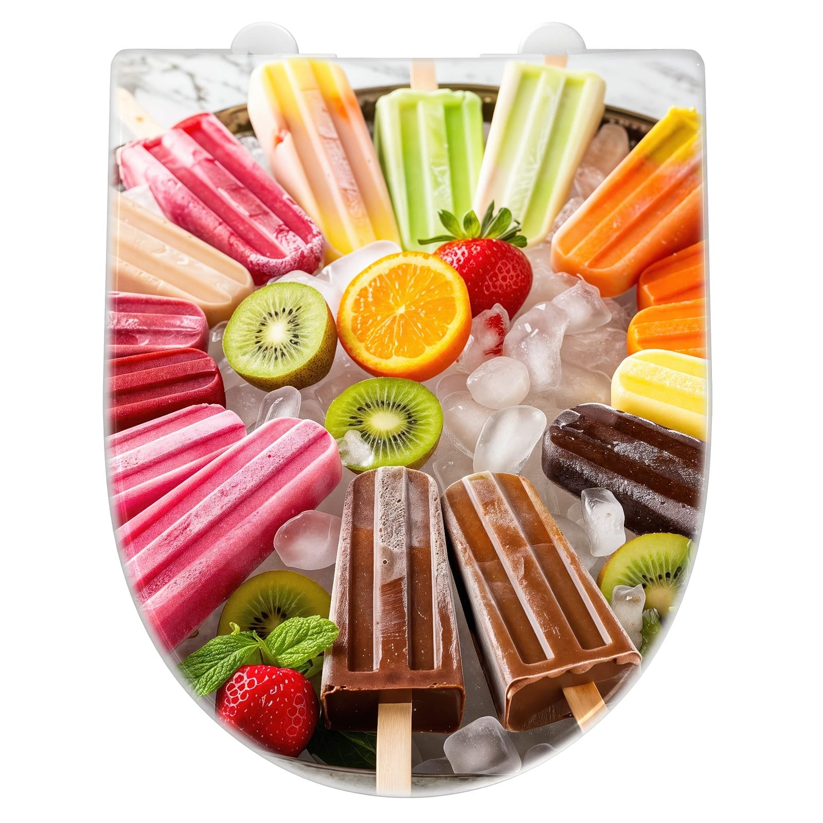WC-Sitz mit Absenkautomatik Sommerliches Eis