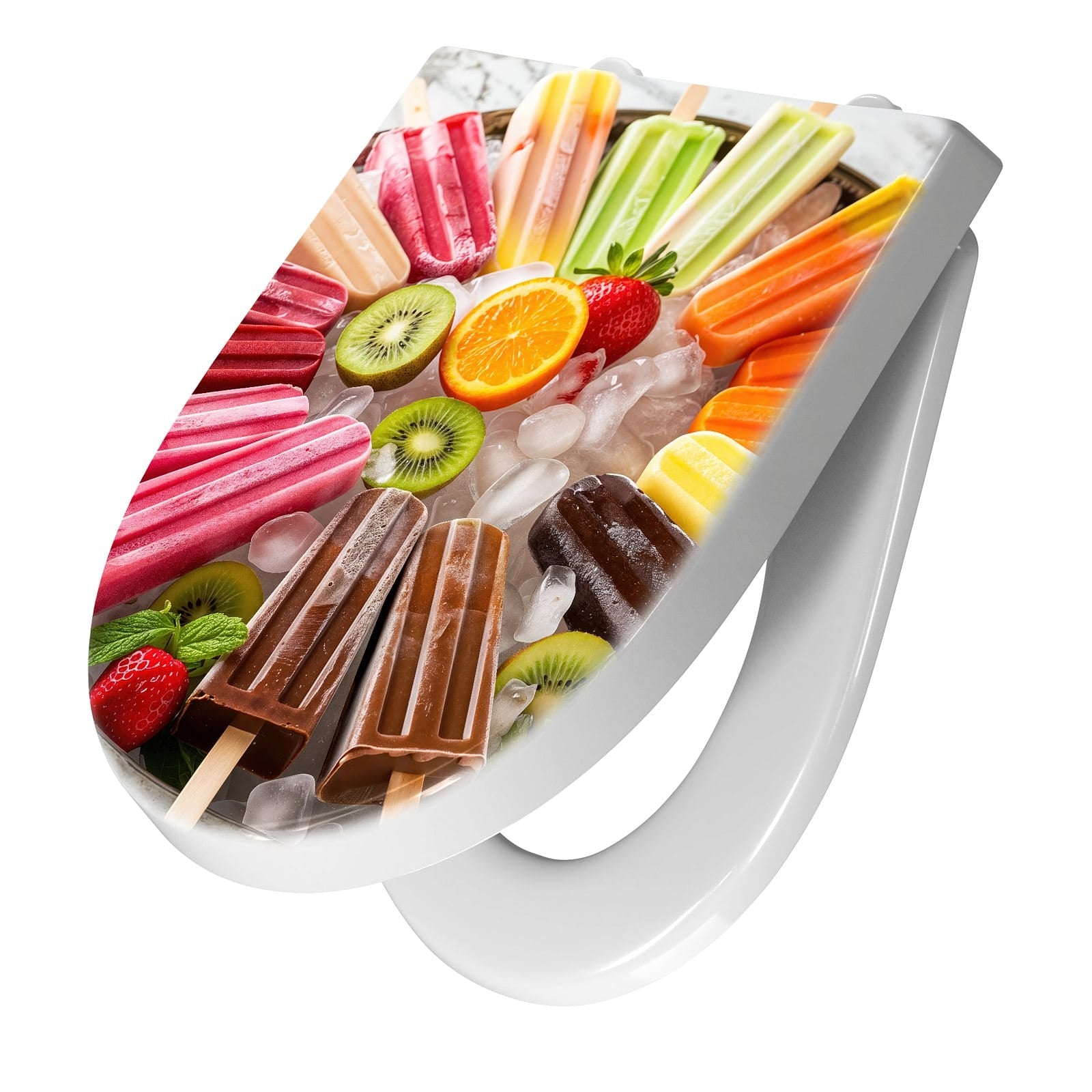 WC-Sitz mit Absenkautomatik Sommerliches Eis