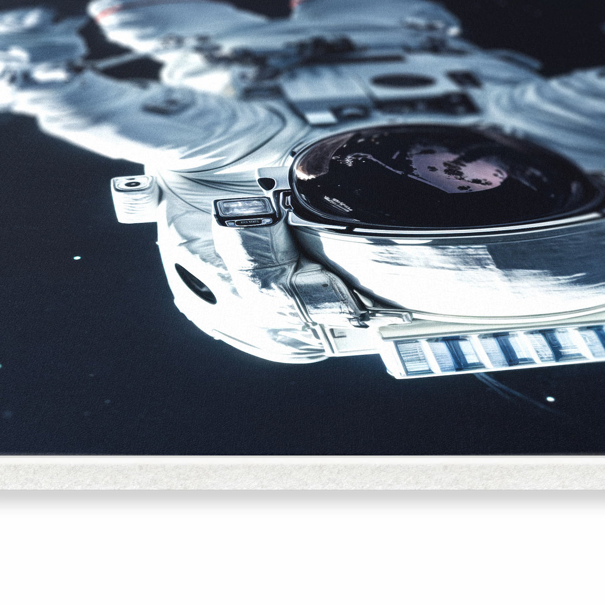UV-beständiger Bodenläufer mit Motiv Astronaut im All in moderner Küche