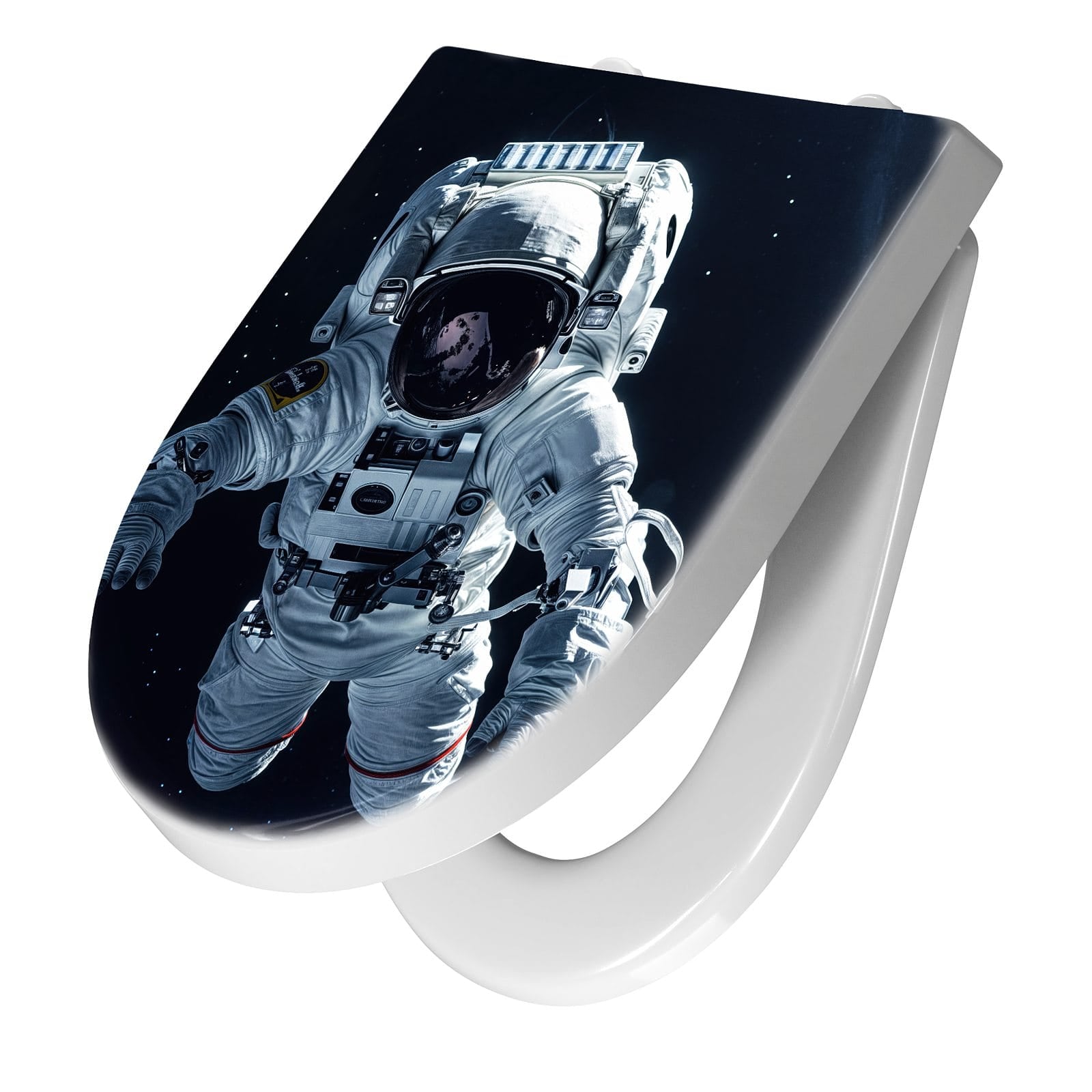 WC-Sitz mit Absenkautomatik Astronaut im All