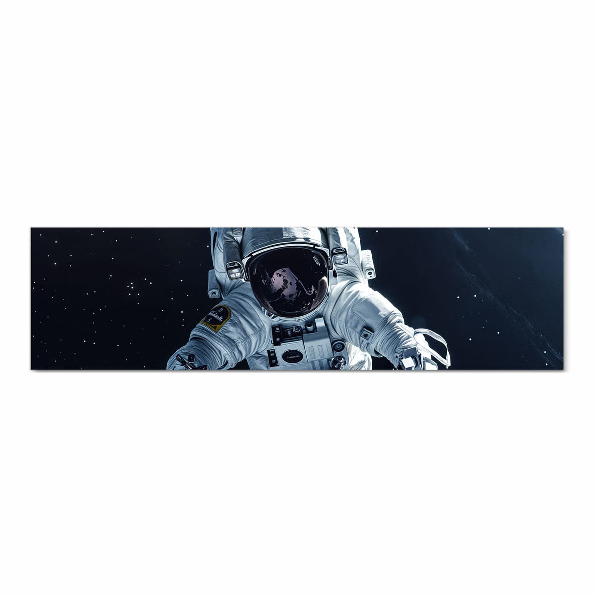 UV-beständiger Küchenläufer mit Motiv Astronaut im All in heller Küche