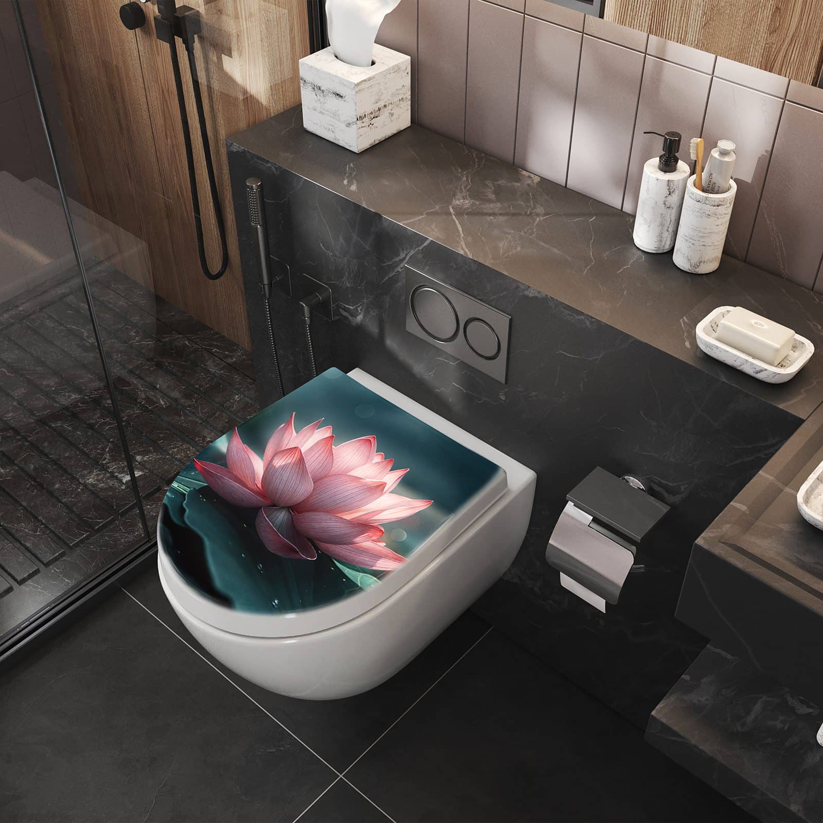 WC-Sitz mit Absenkautomatik Lotuszauber