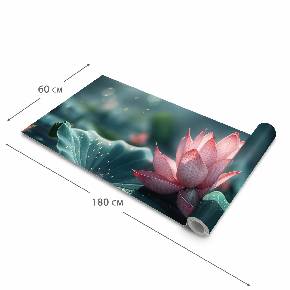 Pflegeleichter Küchenläufer mit Motiv Lotuszauber in der Grösse 90x180 cm zum Waschen