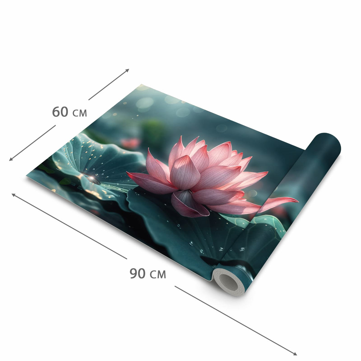 Küchenteppich mit Motiv Lotuszauber in der Grösse 90x180 cm für angenehme Haptik