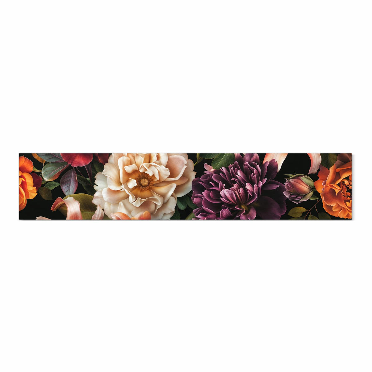 Läufer für Eingangsbereich mit Motiv Blumenpracht in Frontansicht - angenehme Haptik