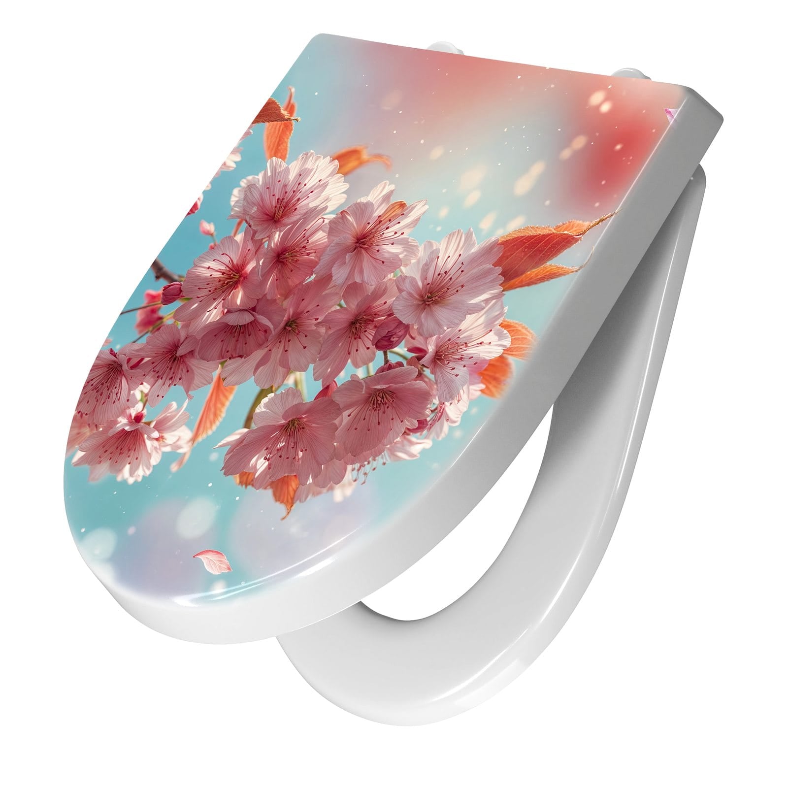 WC-Sitz mit Absenkautomatik Kirschblüte Himmel