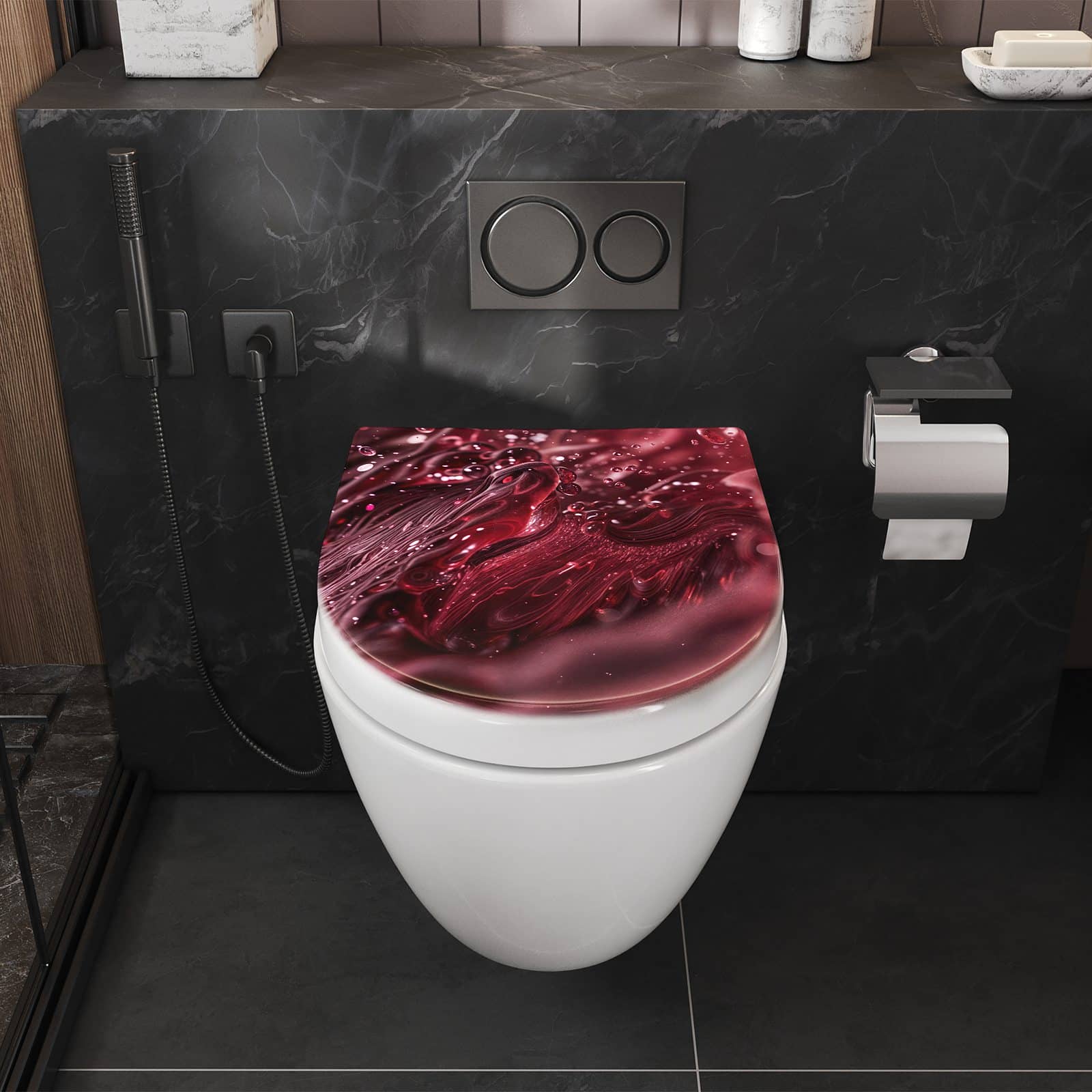 WC-Sitz mit Absenkautomatik Wirbelnde Flüssigkeit