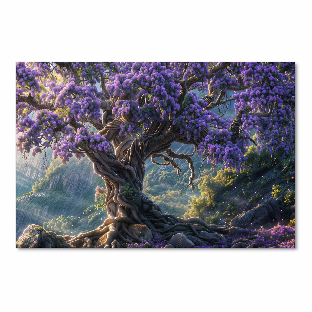 Wasserabweisender Läufer für die Küche mit Motiv Magischer Baum in Frontansicht