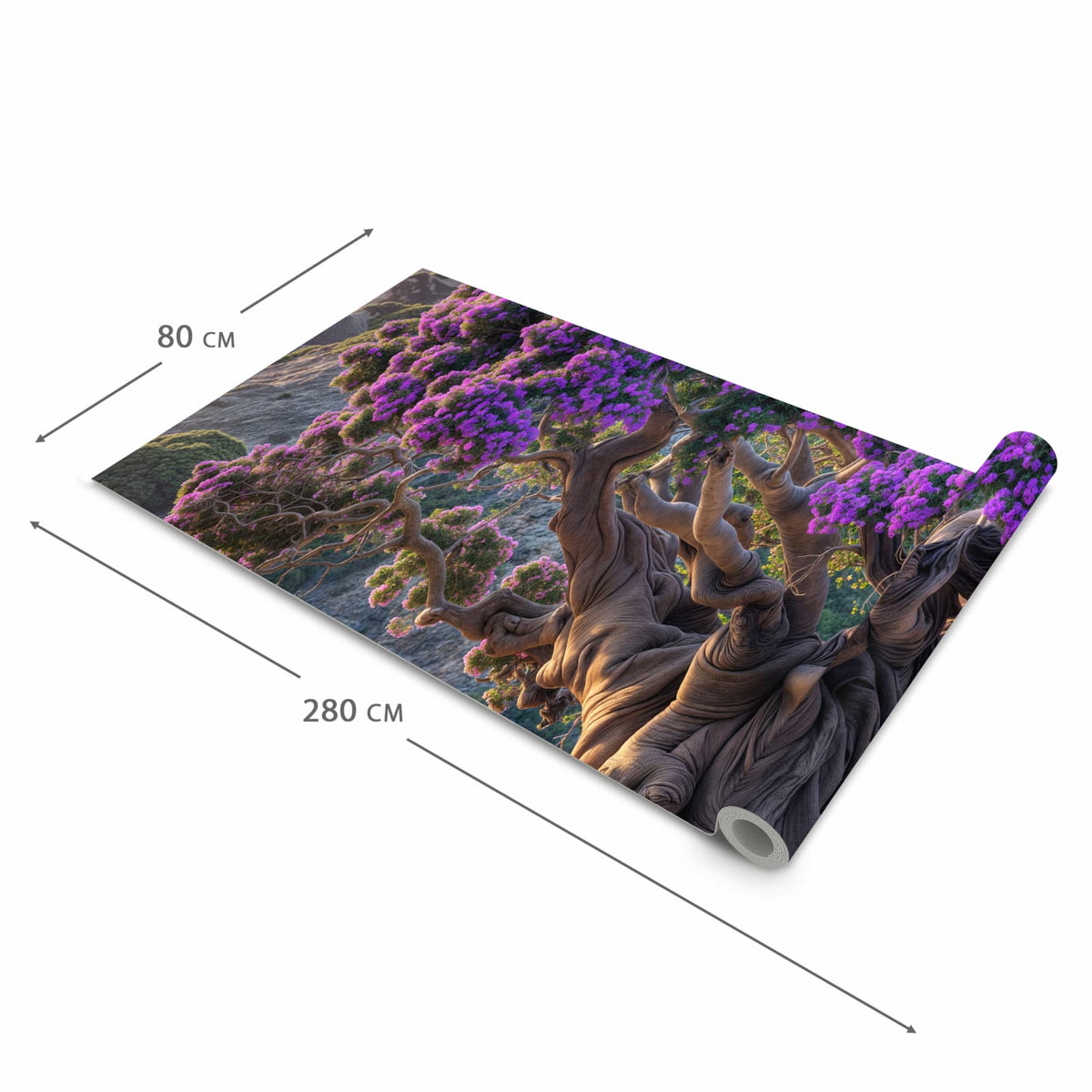 Bodenschonender rutschfester Küchenteppich mit Motiv Alter Weiser Baum in der Grösse 80x250 cm