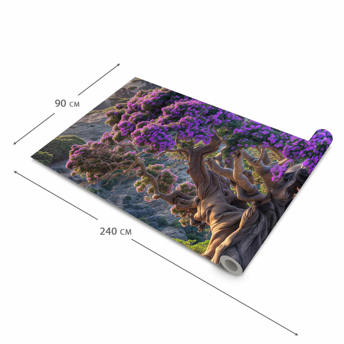 Waschbarer Küchenteppich mit Motiv Alter Weiser Baum in der Grösse 80x280 cm für sichere Aufbewahrung