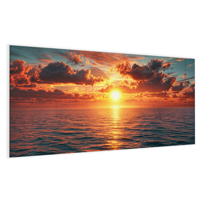 Glas Magnettafel mit dem Motiv Wolken im Abendrot