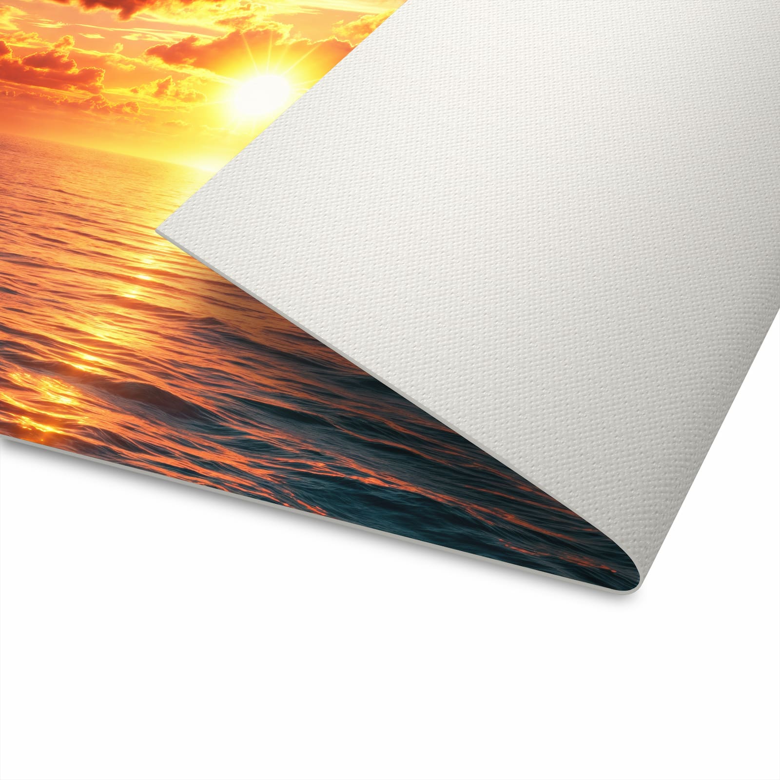 Komfortabler moderner Küchenläufer mit Motiv Sonnenuntergang Meer für angenehmes Stehen