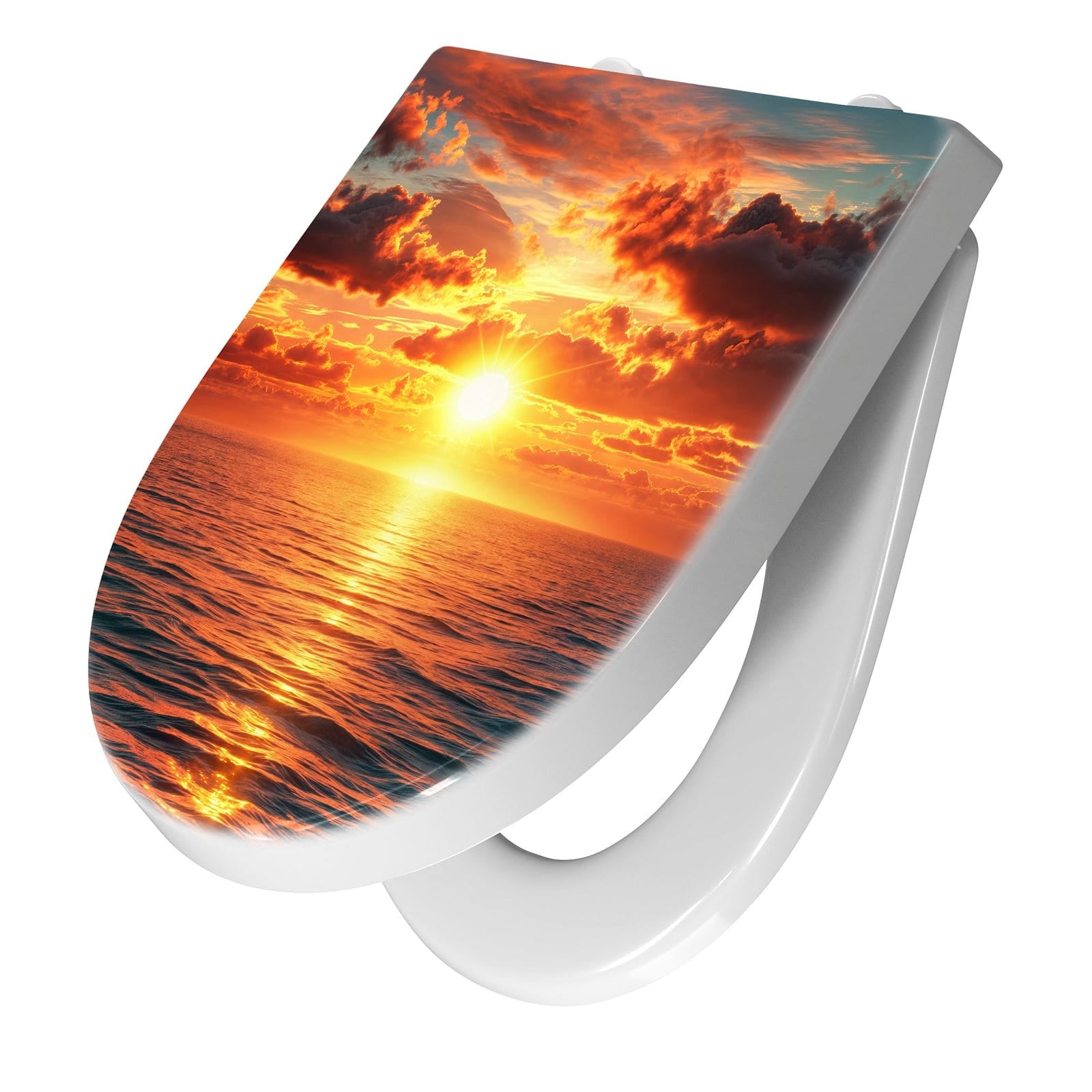 WC-Sitz mit Absenkautomatik Sonnenuntergang Meer