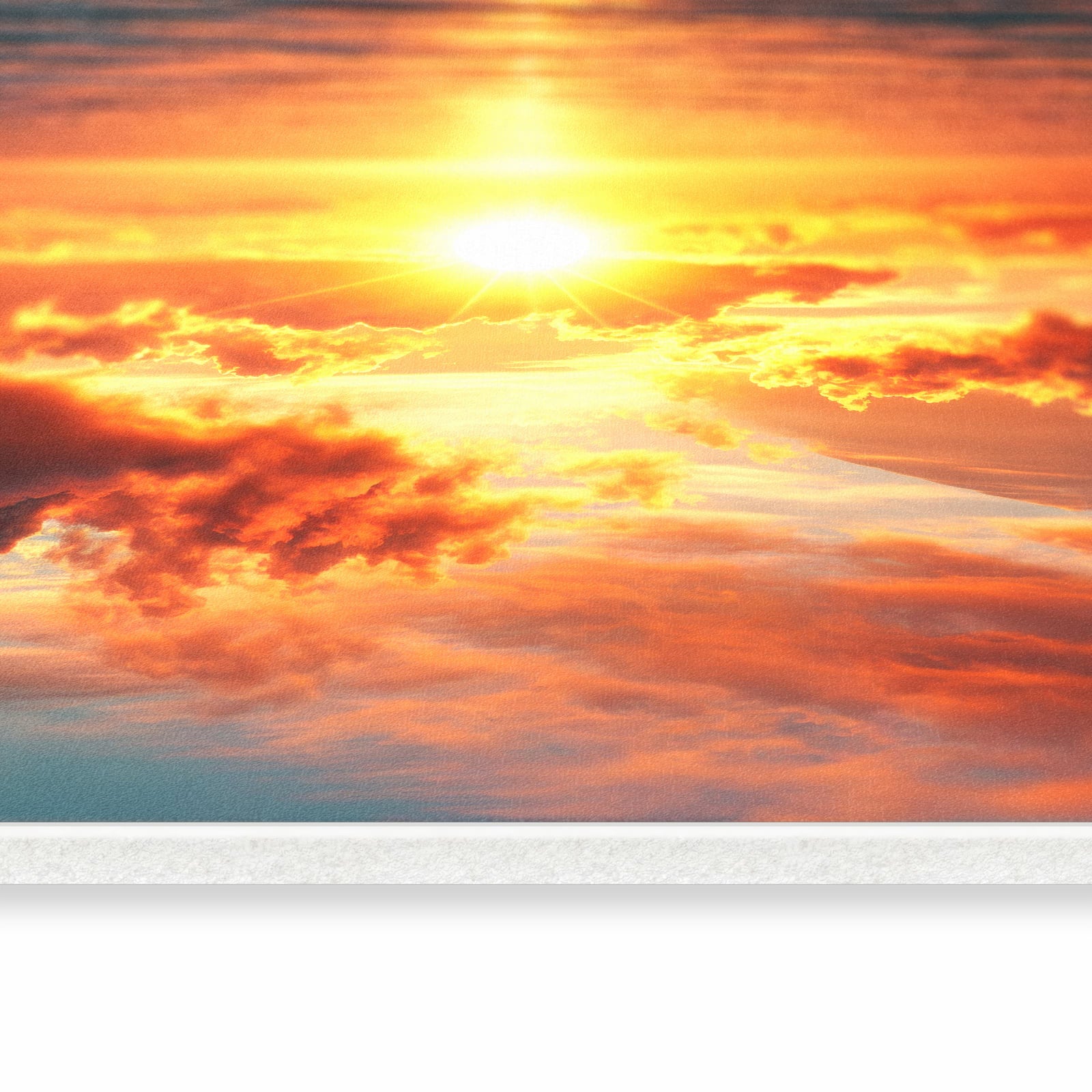 Bodenschonender Küchenläufer mit Motiv Sonnenuntergang Meer in seitlicher Ansicht