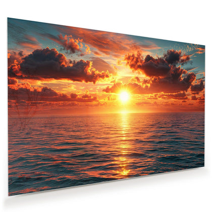 Wandbild mit dem Motiv Wolken im Abendrot