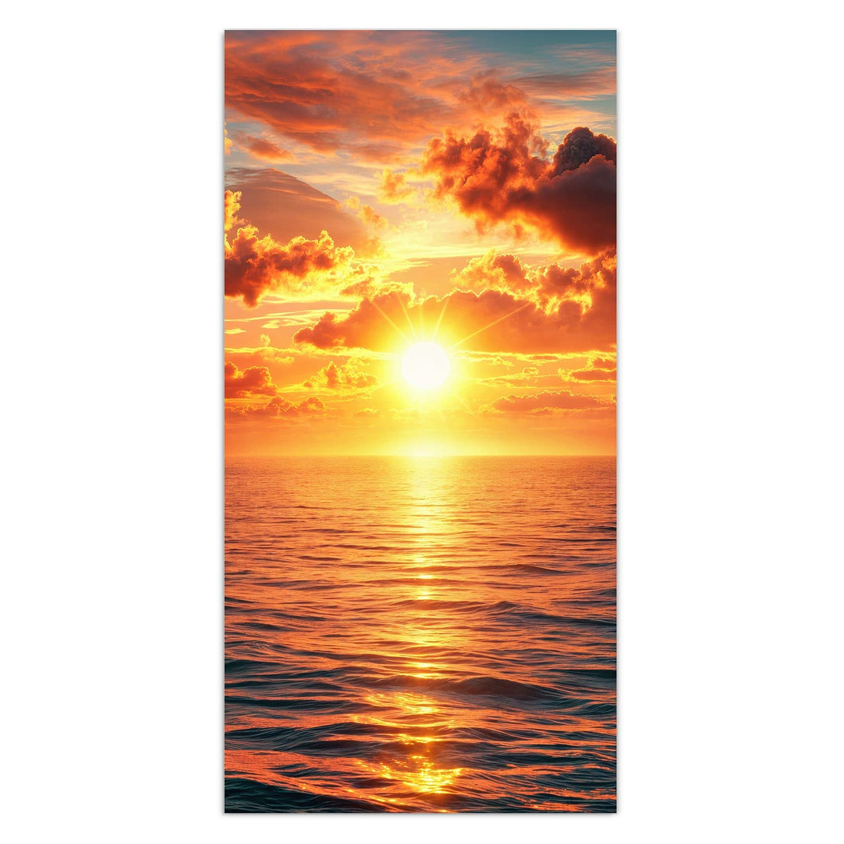 11 Größen – von 30 × 60 bis 60 × 150 cm – Wandbild - Wolken im Abendrot - Hochformat