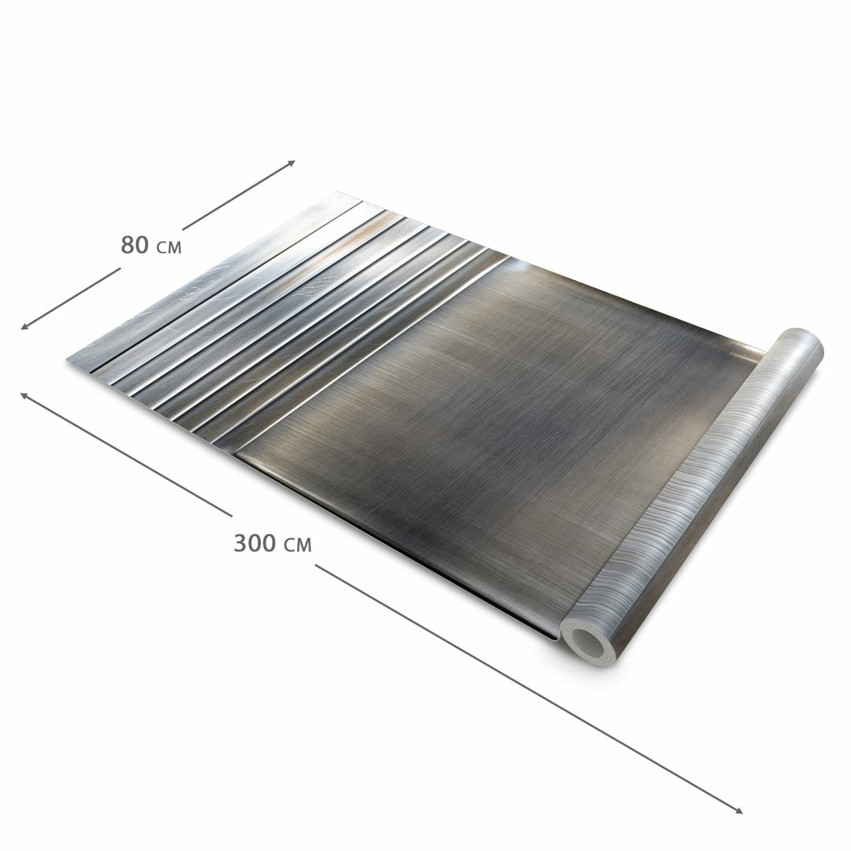 Wasserabweisender rutschfester Küchenteppich mit Motiv Metallrahmen in der Grösse 60x300 cm
