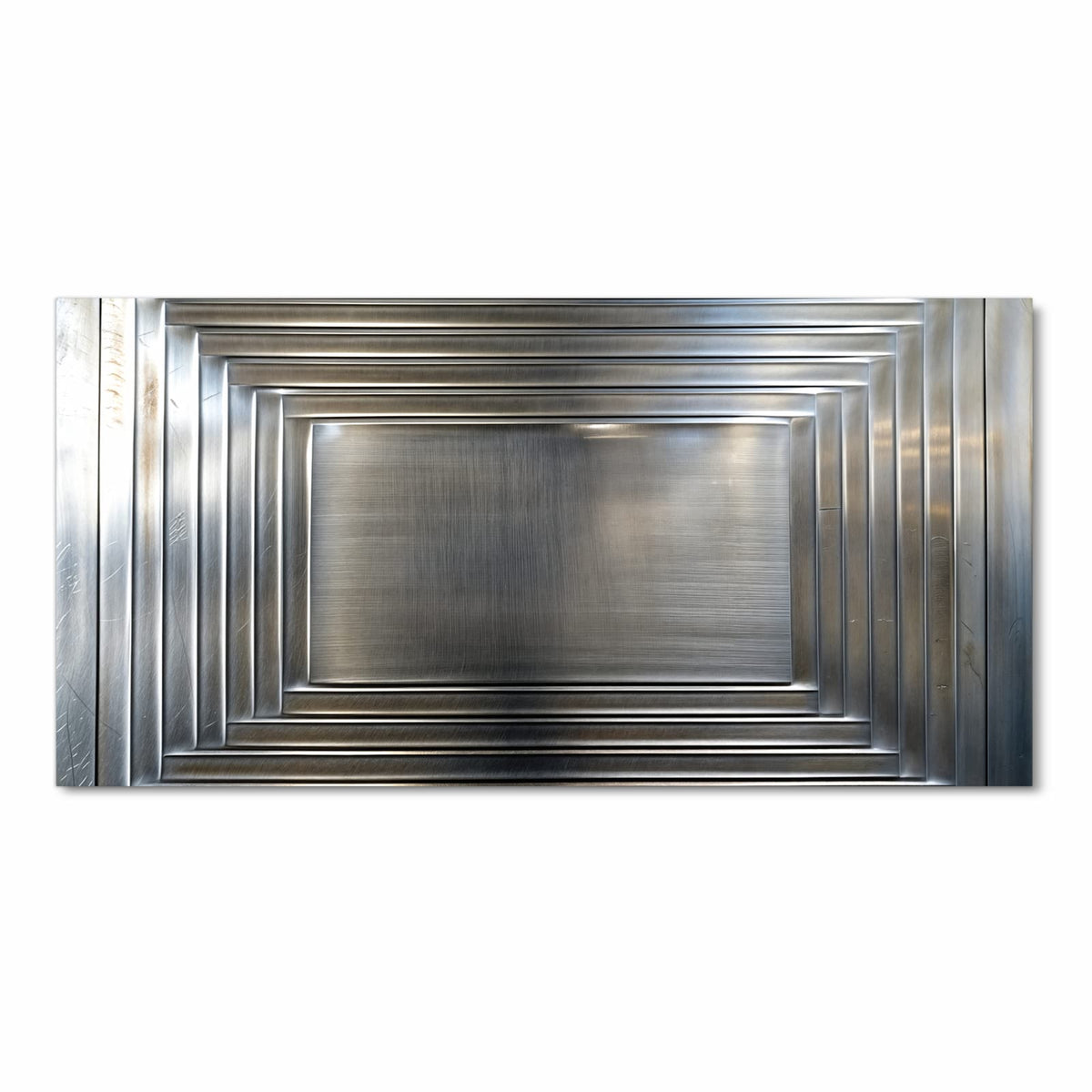 Pflegeleichter rutschfester Küchenläufer mit Motiv Metallrahmen in Frontansicht