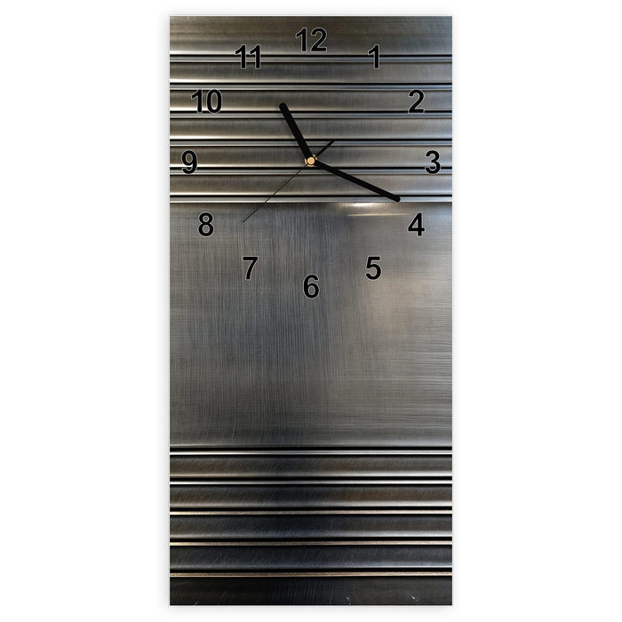 Wanduhr Metallrahmen aus Glas – Hochformat 30 × 60 cm mit Ziffernblatt Modern