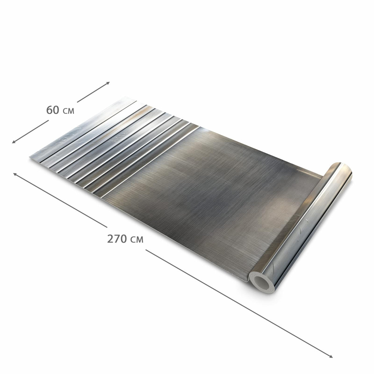 Küchenteppich mit Motiv Metallrahmen in der Größe 60x300 cm für sicheres Aufbewahren