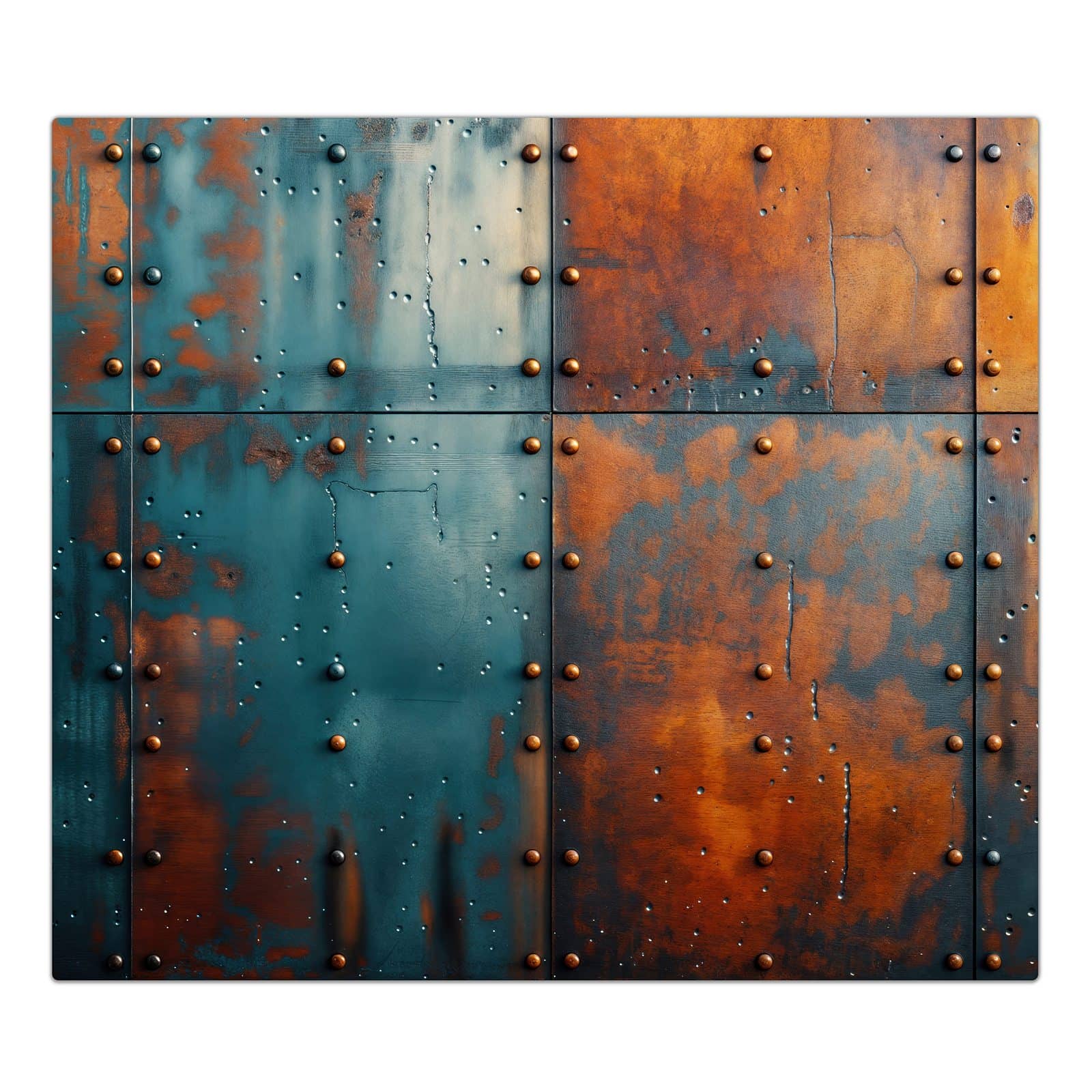 1-teilige Herdabdeckplatte aus Glas mit Industriedesign-Motiv in der Frontansicht #grösse_1-Teilig (60x52cm)