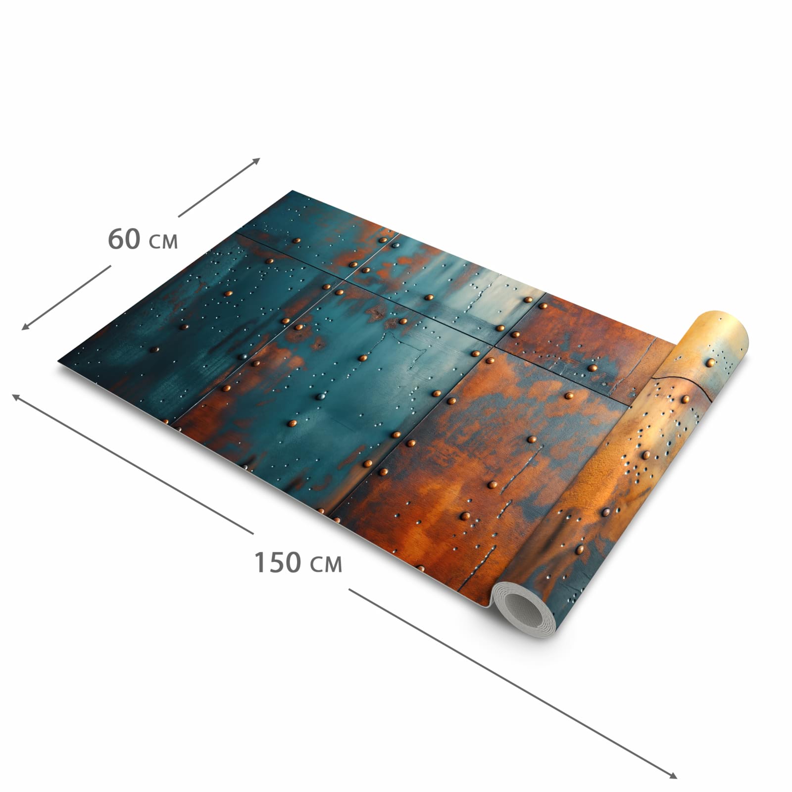UV-beständiger Küchenvorleger mit Motiv Industriedesign in der Größe 80x250 cm