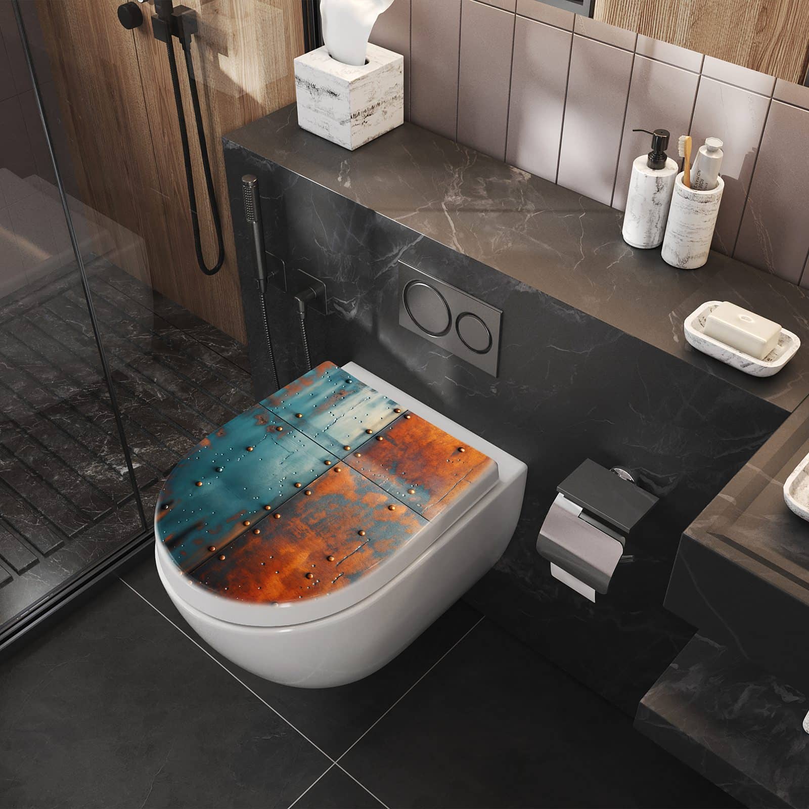 WC-Sitz mit Absenkautomatik Industriedesign