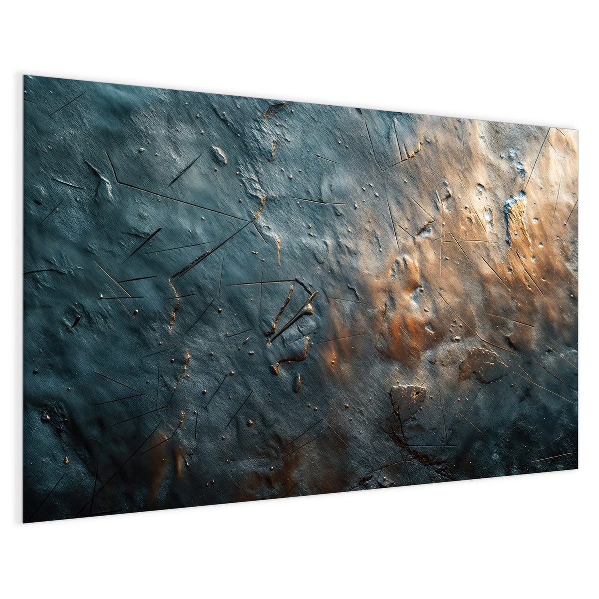 4 mm Glas statt lackiertem Blech – Magnettafel - Zerkratzter Schiefer
