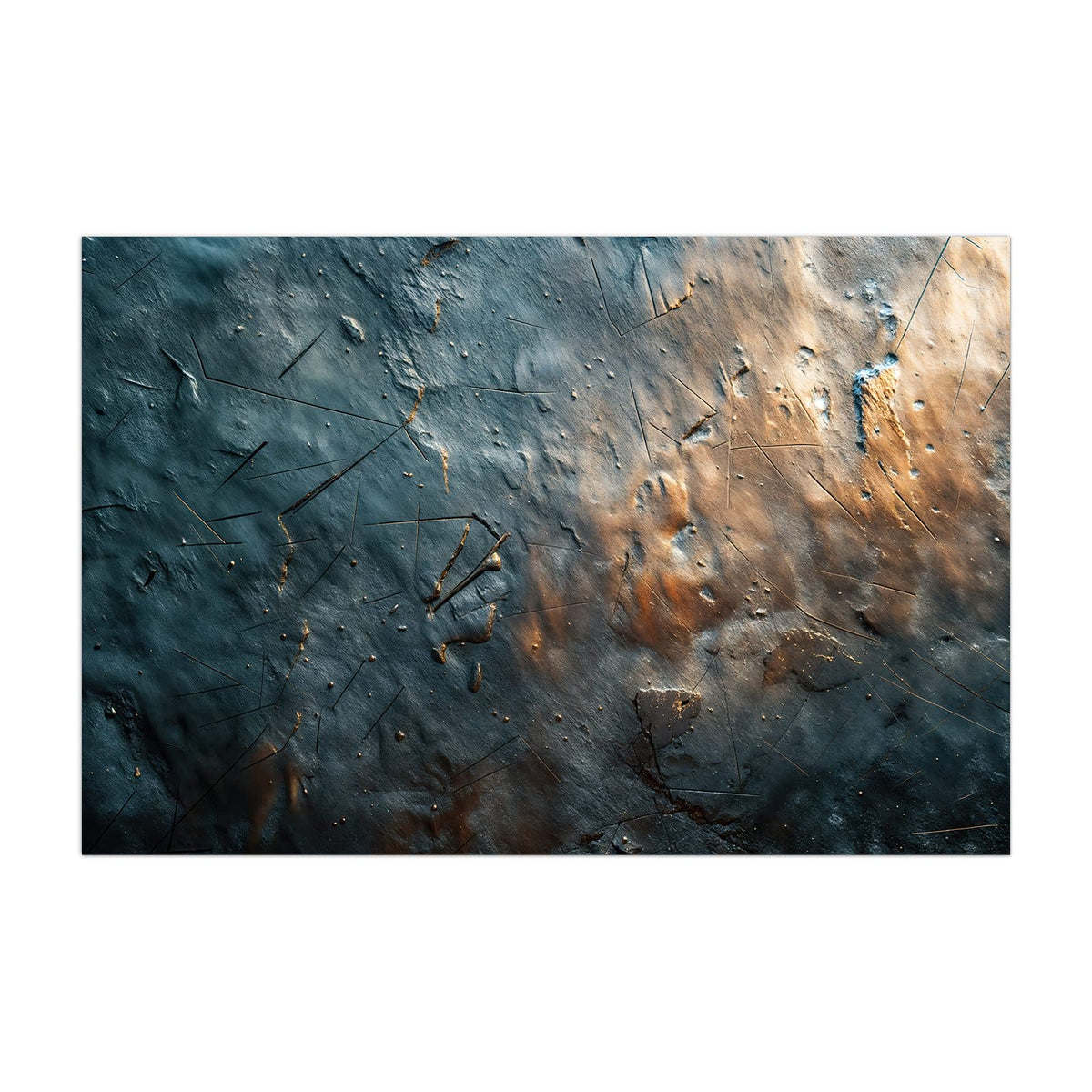 Küchenrückwand aus Glas Zerkratzter Schiefer im Hochformat, Motiv bildfüllend von vorn