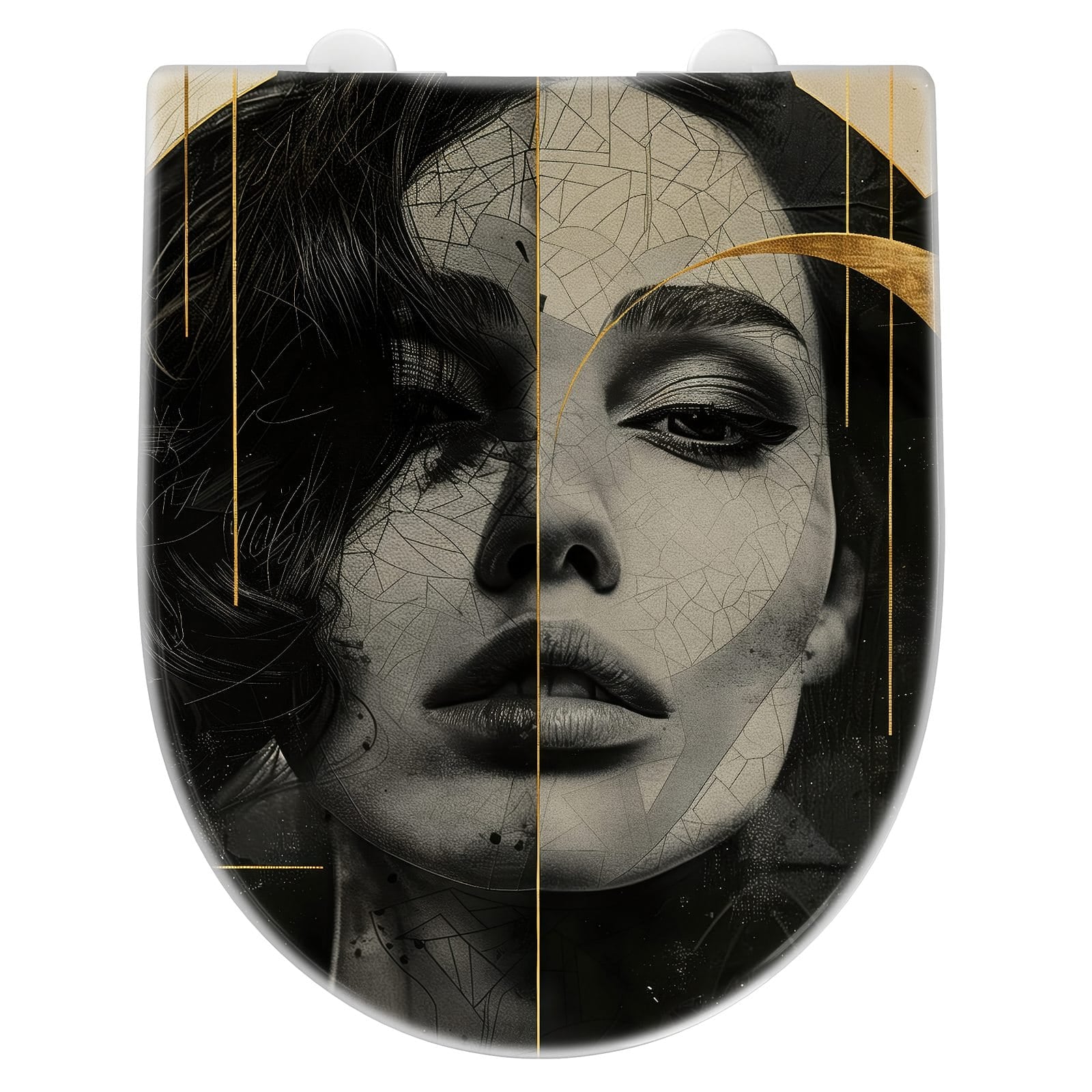 WC-Sitz mit Absenkautomatik Künstlerisches Porträt