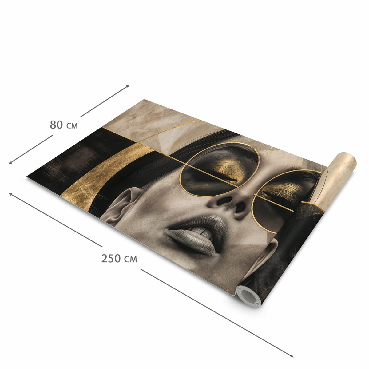 Küchenteppich mit Motiv Abstrakte Sonnenbrille in der Grösse 80x200 cm zum sicheren Aufbewahren
