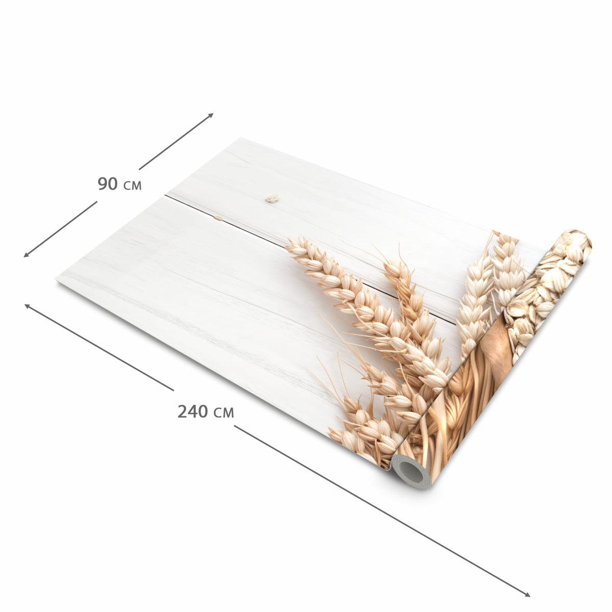 Waschbarer Teppich fürs Esszimmer mit Motiv Weizenoer Selektion in der Größe 60x90 cm