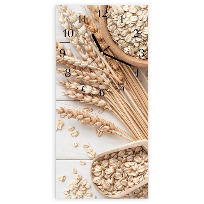 Wanduhr Weizenoer Selektion aus Glas – Hochformat 30 × 60 cm mit Ziffernblatt Klassisch