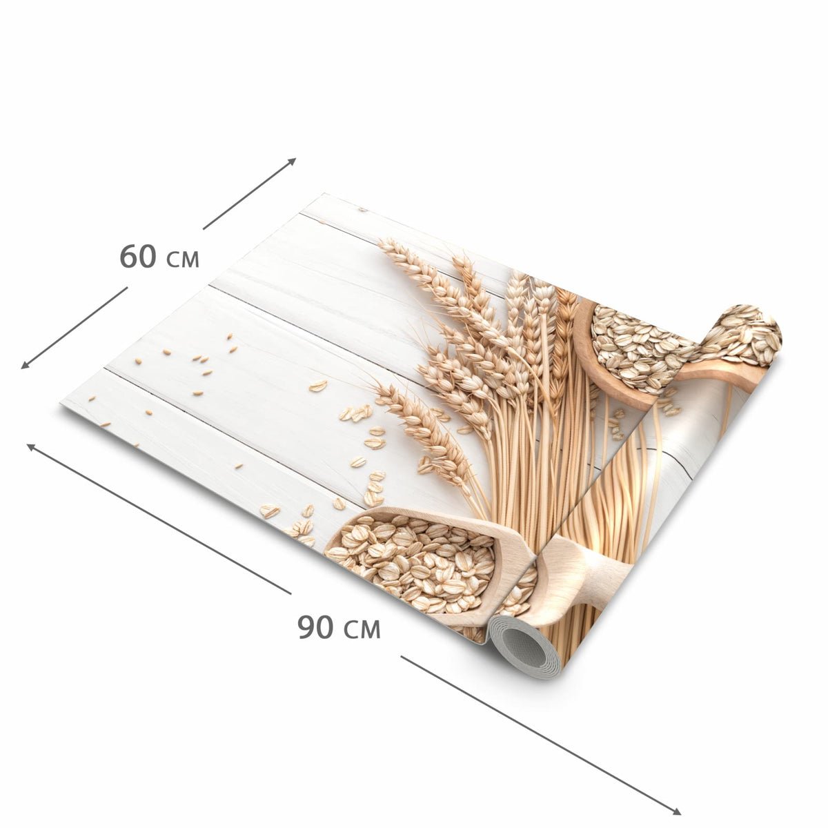 Komfortabler langer Teppich mit Motiv Weizenoer Selektion in der Grösse 60x90 cm