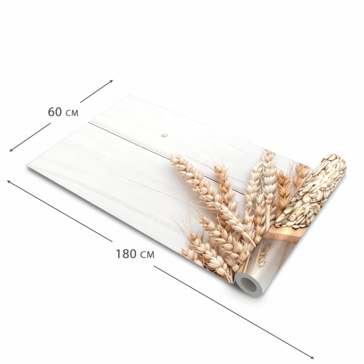 Geruchsneutraler Küchenläufer mit Motiv Weizenoer Selektion in der Grösse 60x90 cm