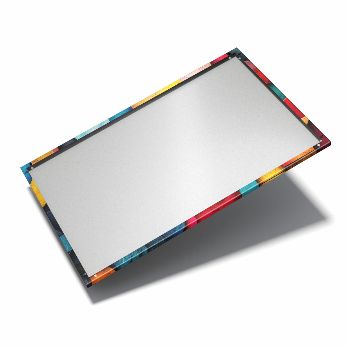 Nur 7 mm – liegt eng an der Wand – Metall Magnettafel - Formen im Bauhaus-Stil