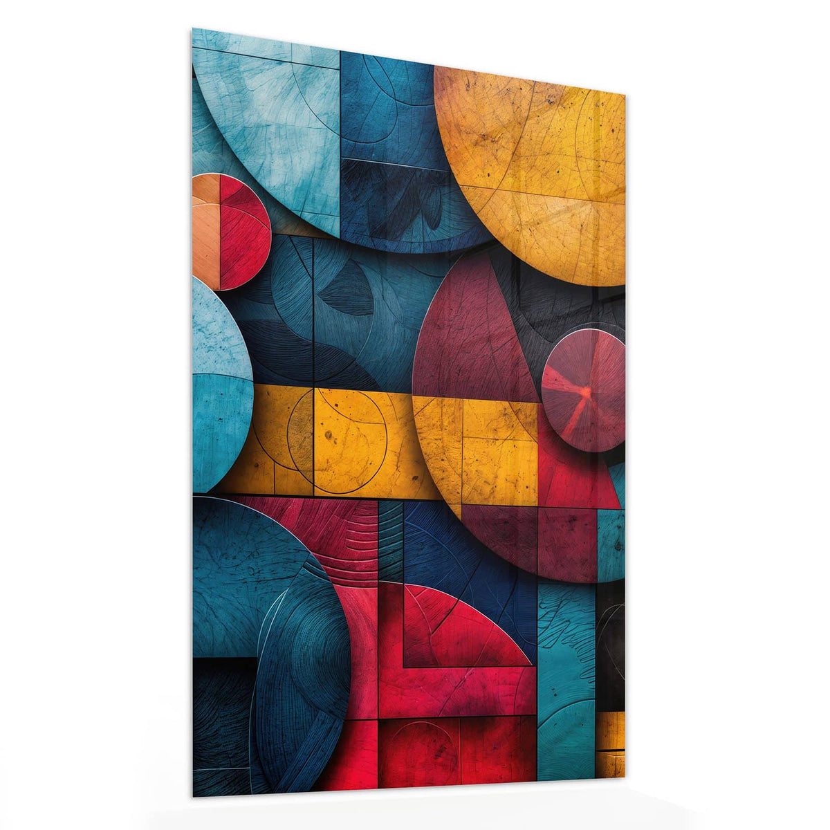 11 Größen – von 30 × 60 bis 60 × 150 cm – Wandbild - Formen im Bauhaus-Stil - Hochformat