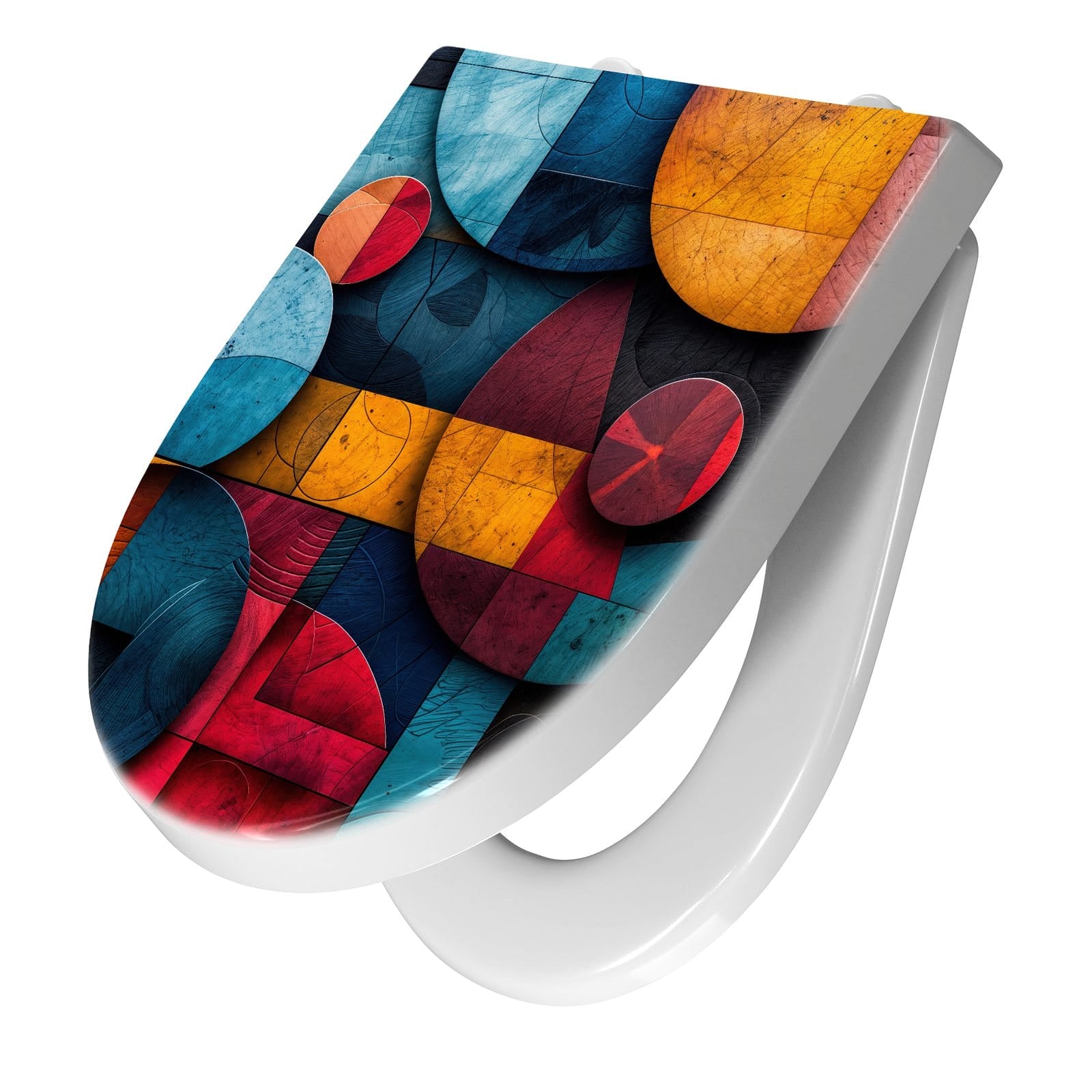 WC-Sitz mit Absenkautomatik Bunte Kreise