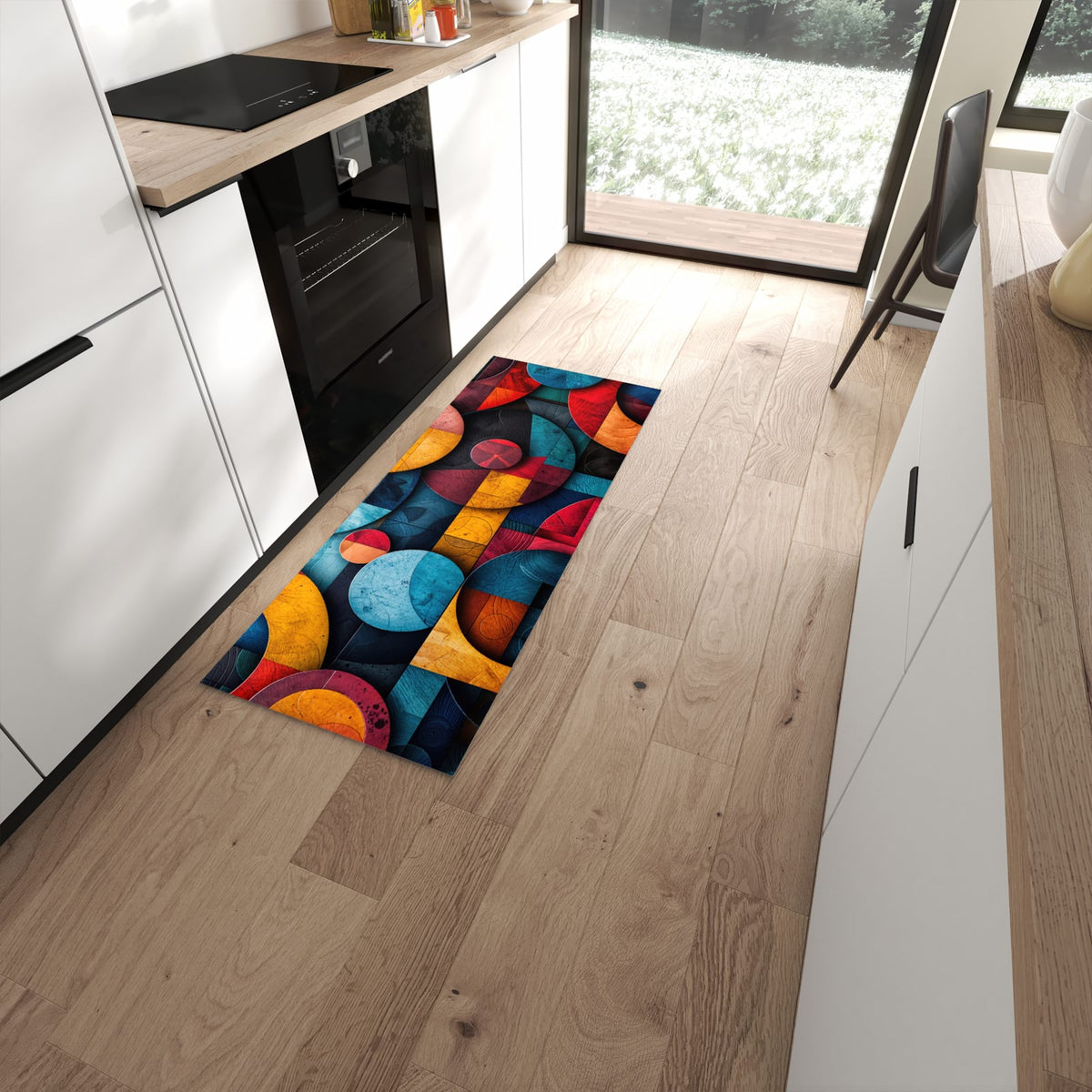 Abwischen statt waschen – Küchenläufer - Formen im Bauhaus-Stil