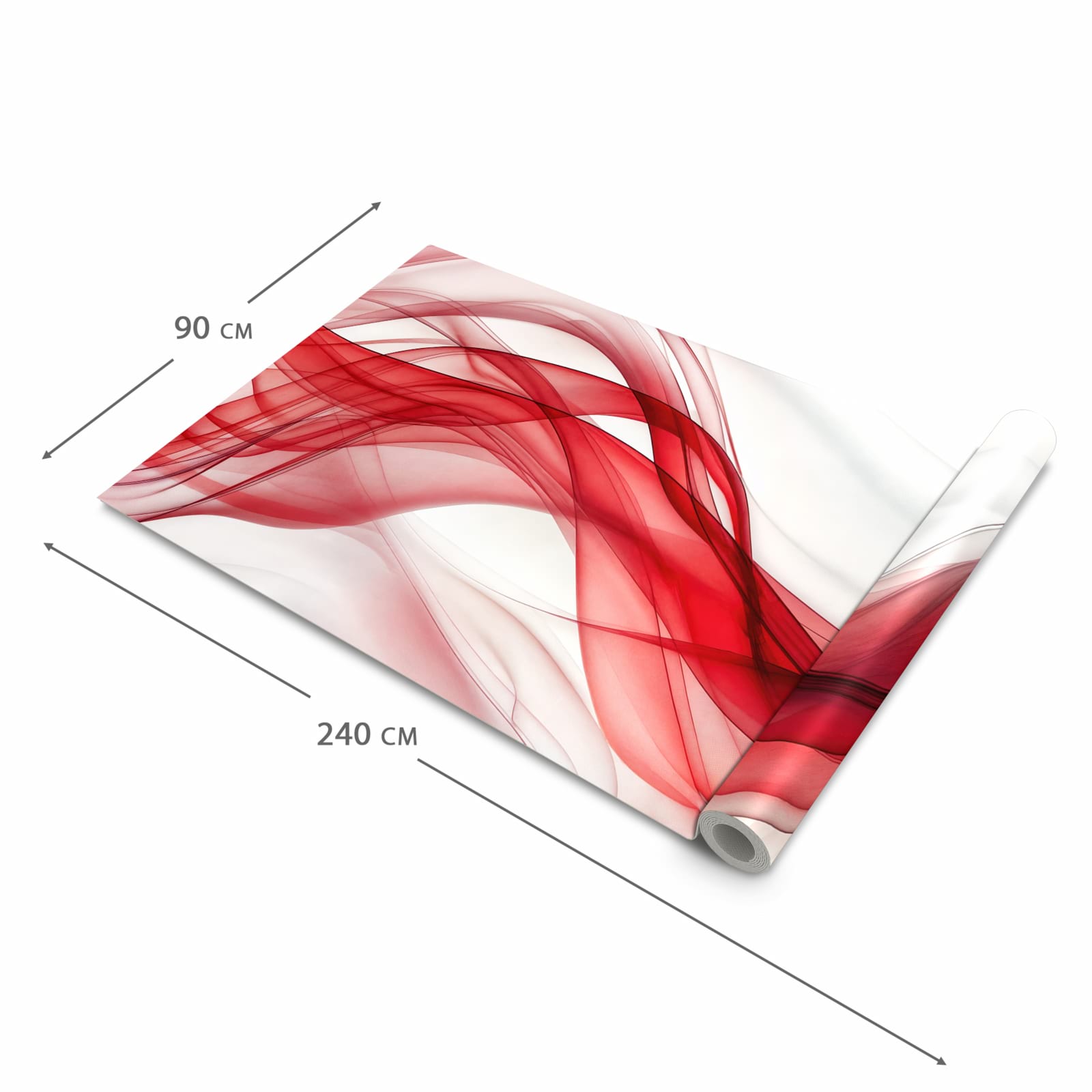 Rutschfester Küchenteppich mit Motiv Farbige Wellen in der Größe 60x300 cm schützt den Boden