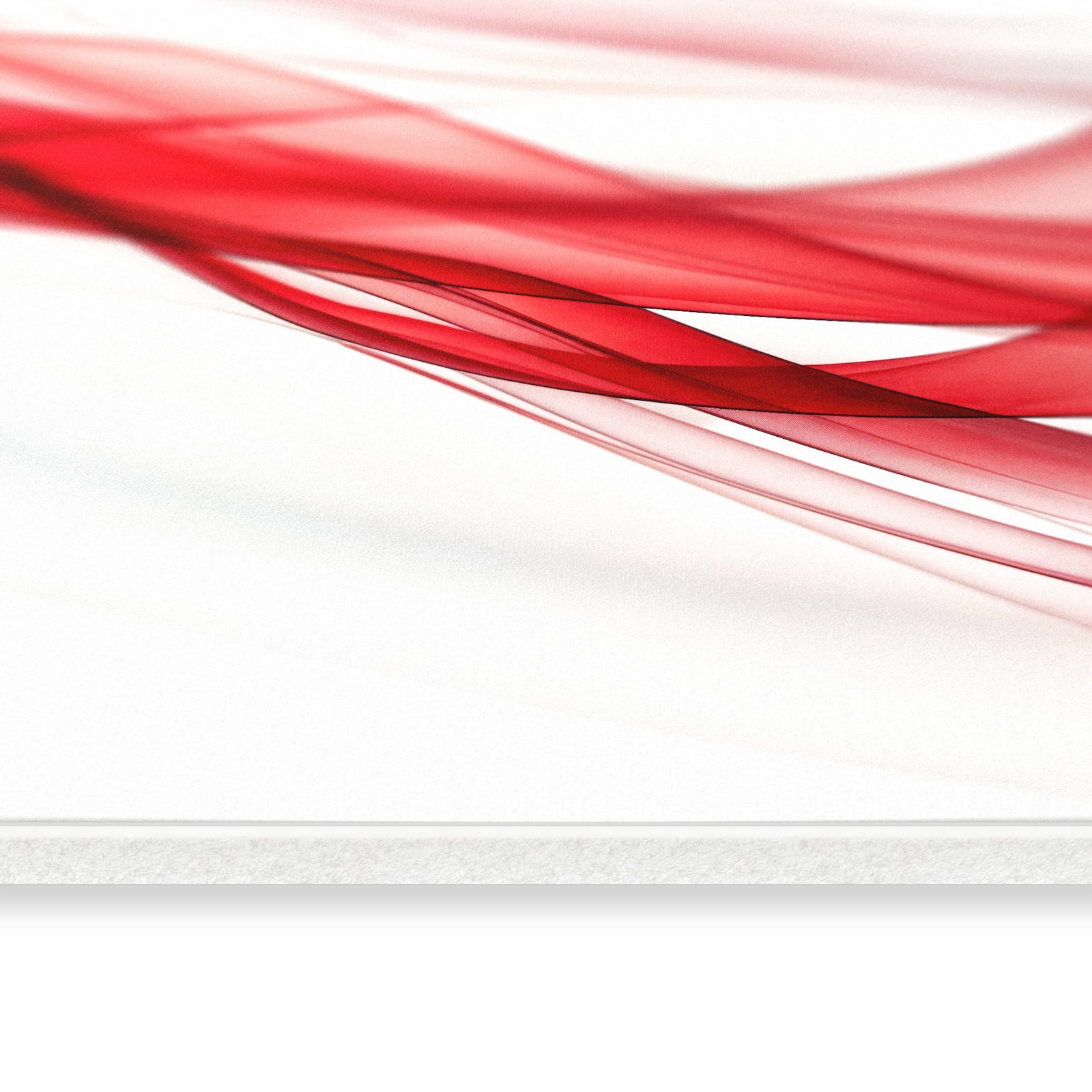 Komfortabler langer Teppich mit Motiv Farbige Wellen in seitlicher Ansicht