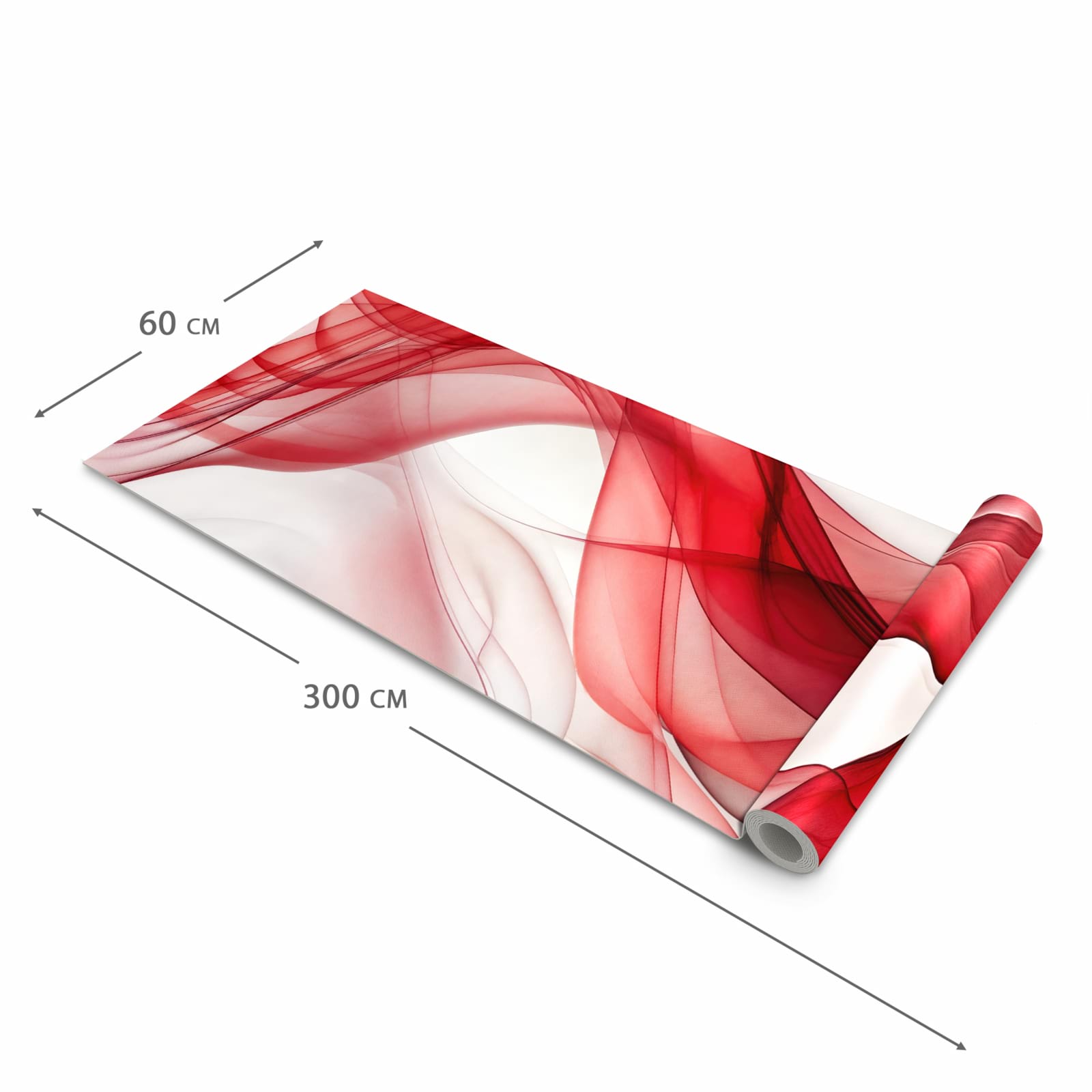Küchenläufer für Eingangsbereich mit Motiv Farbige Wellen in der Größe 60x270 cm - angenehme Haptik