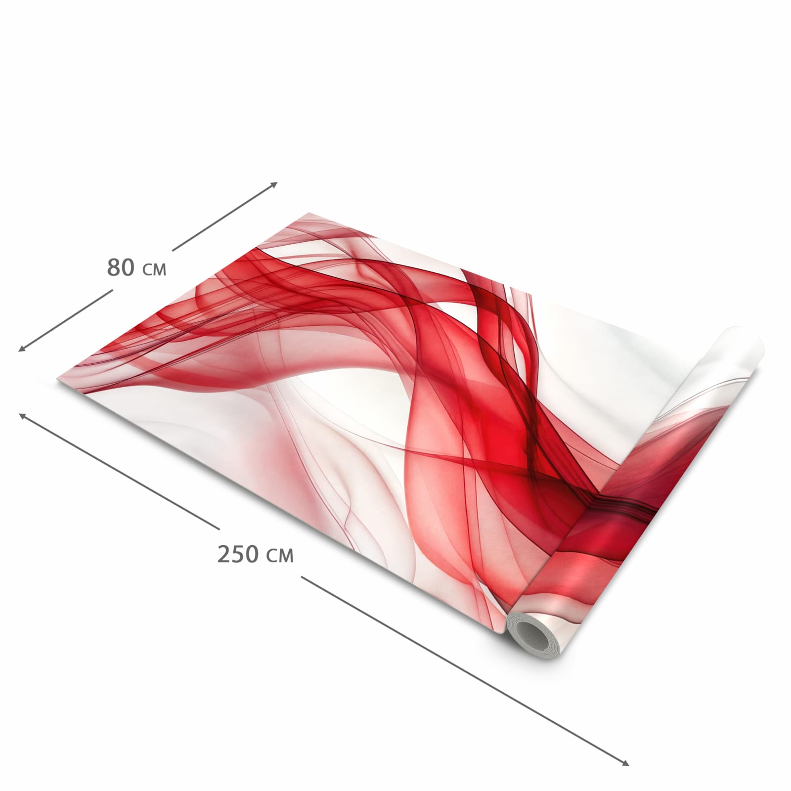 Waschbarer rutschfester Küchenteppich mit Motiv Farbige Wellen in der Grösse 60x300 cm