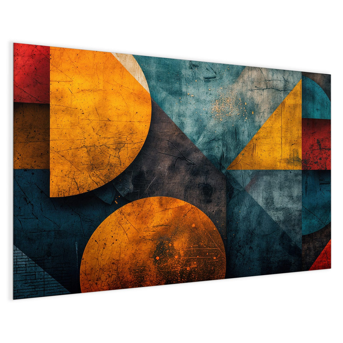 4 mm Glas statt lackiertem Blech – Magnettafel - Kreise und Dreiecke