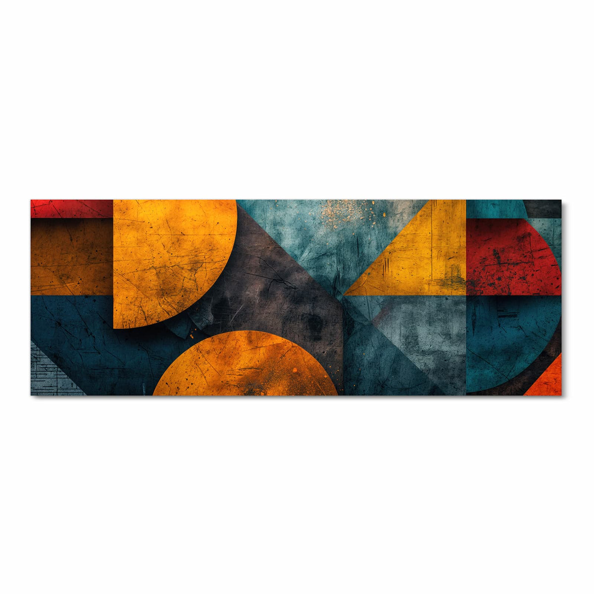 Bodenschonender rutschfester Küchenteppich mit Motiv Geometrische Kunst in Frontansicht