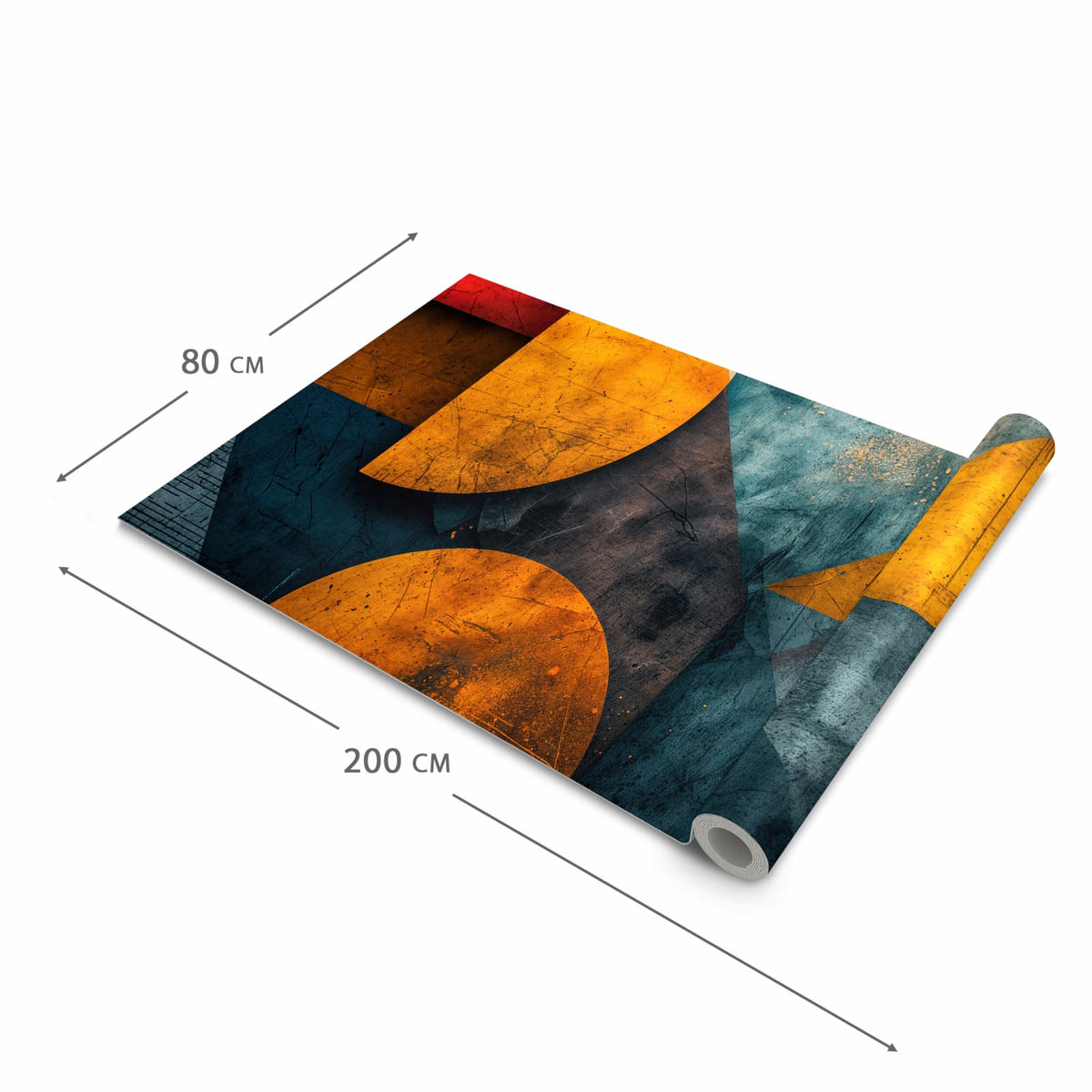 Moderner Küchenläufer mit Motiv Geometrische Kunst in der Grösse 60x300 cm - angenehme Haptik