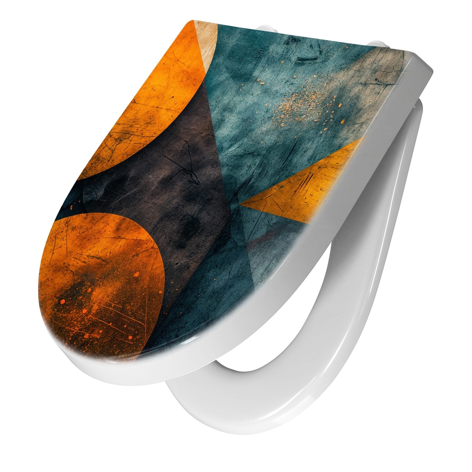 WC-Sitz mit Absenkautomatik Geometrische Kunst