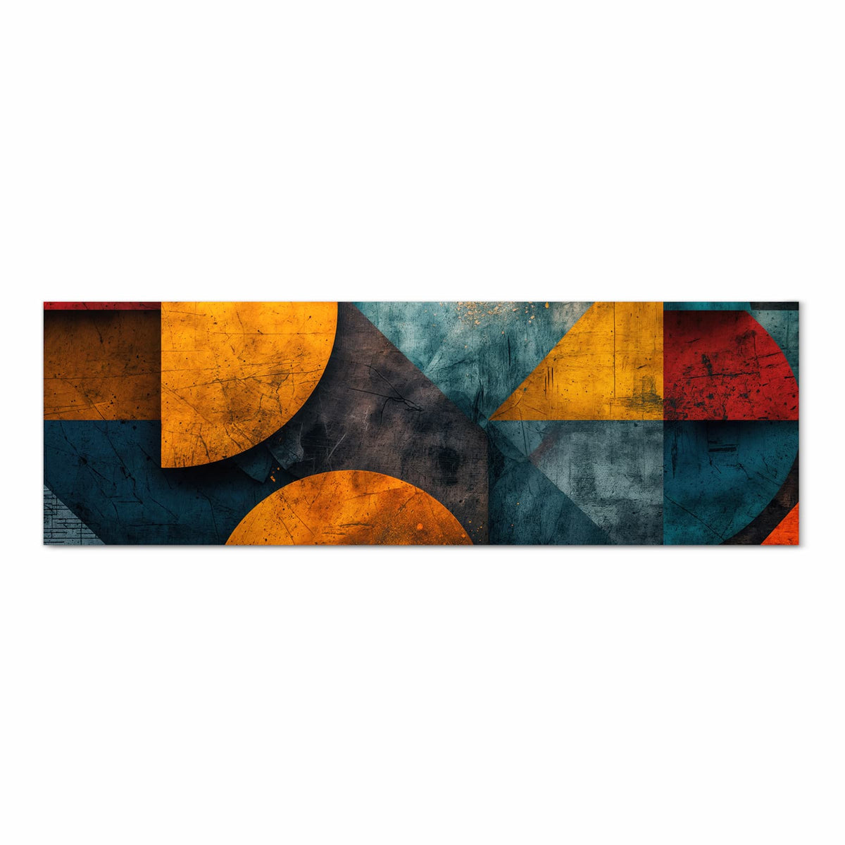 Langlebiger Läufer für Eingangsbereich mit Motiv Geometrische Kunst in Frontansicht