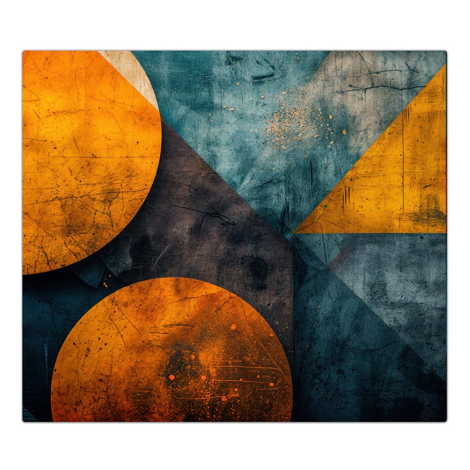 1-teilige Abdeckplatte für Ceranfeld mit Geometrische Kunst-Motiv in der Frontansicht #grösse_1-Teilig (60x52cm)